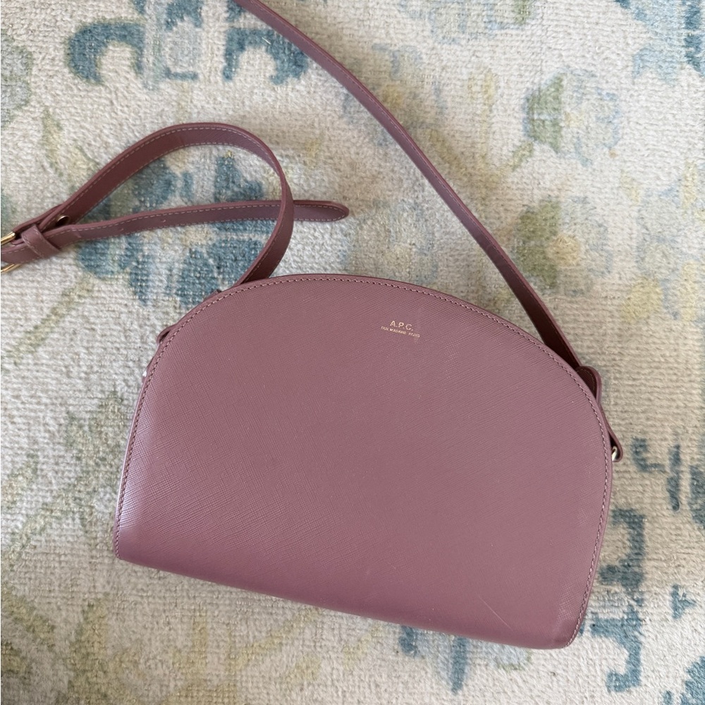 A.P.C. Women's Demilune Leather Crossbody Bag